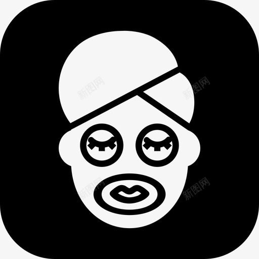 面部抗衰老美容图标svg_新图网 https://ixintu.com 健康 客厅 抗衰老 沙龙 温泉 美容 美容和化妆砖固体差异 面膜 面部 面霜
