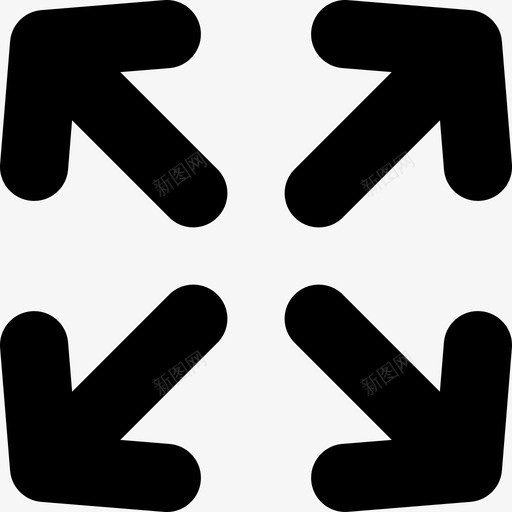 四箭头界面符号最大化尺寸通用性图标svg_新图网 https://ixintu.com 四箭头界面符号 最大化尺寸 通用性