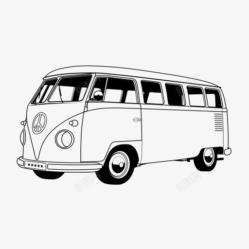货车震颤悸动图标svg_新图网 https://ixintu.com 大众 嬉皮车 小型货车 悸动 智能手机 殴打 汽车 爆发 货车 运输 震颤