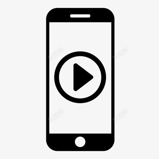 移动播放浪涌流媒体图标svg_新图网 https://ixintu.com 媒体播放器 手机 按钮 播放器 智能手机 最新技术 流媒体 浪涌 移动播放 草地