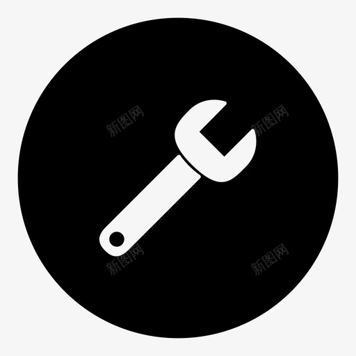 扳手支架螺丝图标svg_新图网 https://ixintu.com 固定 工具 手动 扳手 支架 构造 维修 螺丝 螺栓 设置维修扳手 边缘