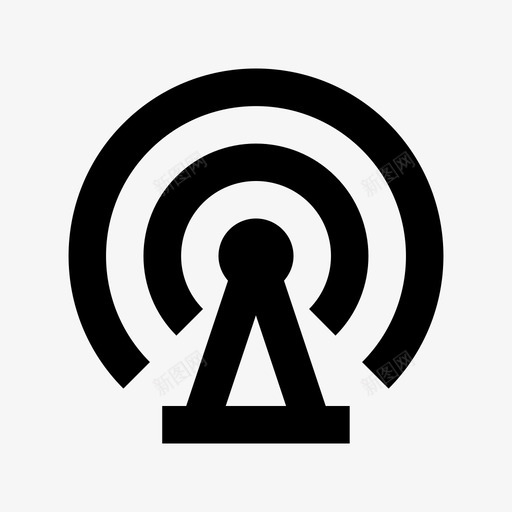 wifi塔网络技术材料图标svg_新图网 https://ixintu.com wifi塔 网络技术材料图标
