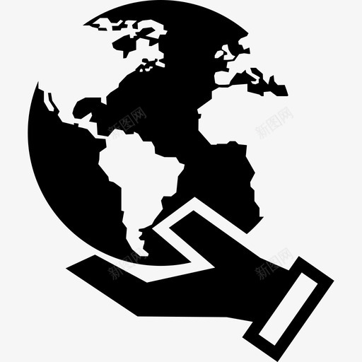 地球仪在手上界面地球图标svg_新图网 https://ixintu.com 地球仪在手上 地球图标 界面