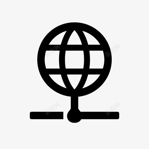 连接互联网地球网络连接云图标svg_新图网 https://ixintu.com 网络连接云 连接互联网地球
