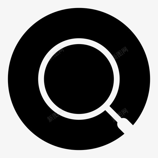 搜索圈出发现图标svg_新图网 https://ixintu.com 发现 圈出 搜索 搜索按钮 放大镜 查找 查看 间谍镜