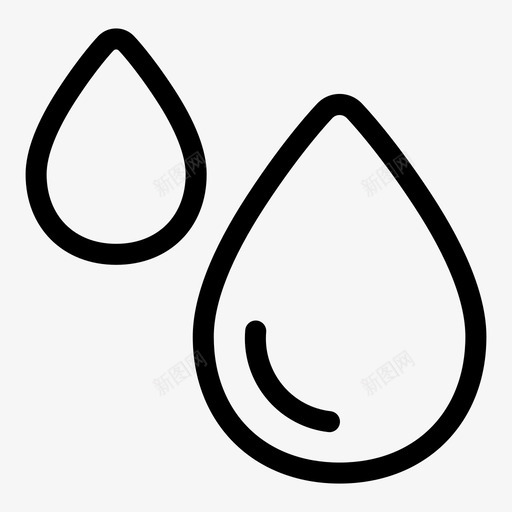 水滴淋浴降雨图标svg_新图网 https://ixintu.com ui粗轮廓 动作 水滴 油漆滴 注意力 活动 淋浴 降雨 雨滴