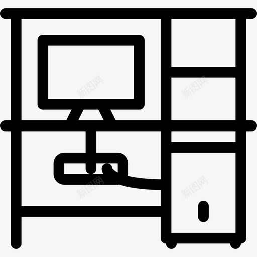 电脑桌书房车站图标svg_新图网 https://ixintu.com 书房 办公室 室内 家具 家具轮廓2 家居 工作空间 文件夹 电脑桌 装饰 车站