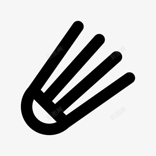 羽毛球运动和游戏材料标图标svg_新图网 https://ixintu.com 羽毛球 运动和游戏材料设计图标
