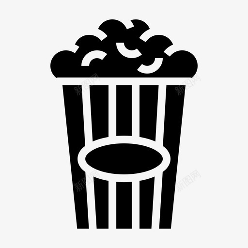 爆米花溪流小吃图标svg_新图网 https://ixintu.com 互联网 咸味 小吃 悸动 振荡 溪流 爆米花 电影 美食字形 脉搏