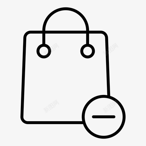 购物袋删除结帐停止无销售图标svg_新图网 https://ixintu.com 减 删除项目 取消购买 无销售 添加到购物车 纸袋 结帐停止 网购 购物袋 购物袋删除 退出商店
