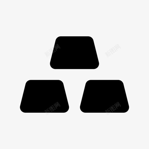 金条1金砖图标svg_新图网 https://ixintu.com 1 购物和零售材料图标 金堆 金条 金砖 金锭 黄金储备
