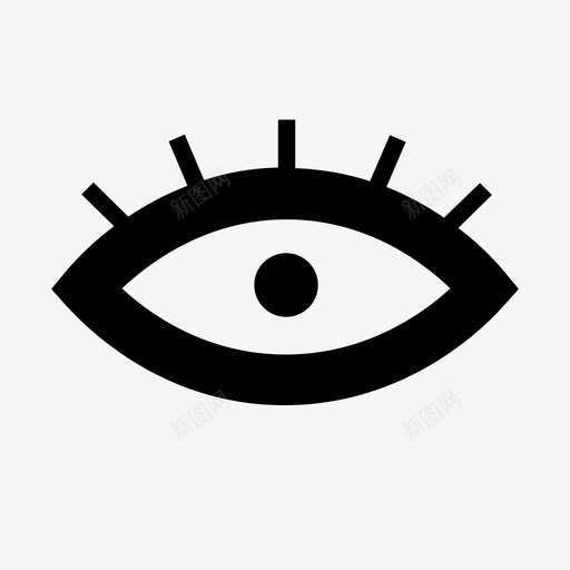 眼睛视野悸动图标svg_新图网 https://ixintu.com 互联网 悸动 摆动 水流 眼睛 睁开眼睛 睫毛 能见度 脉搏 视野