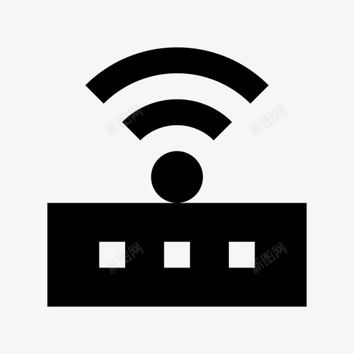 wifi路由器网络技术材料图标svg_新图网 https://ixintu.com wifi路由器 网络技术材料图标