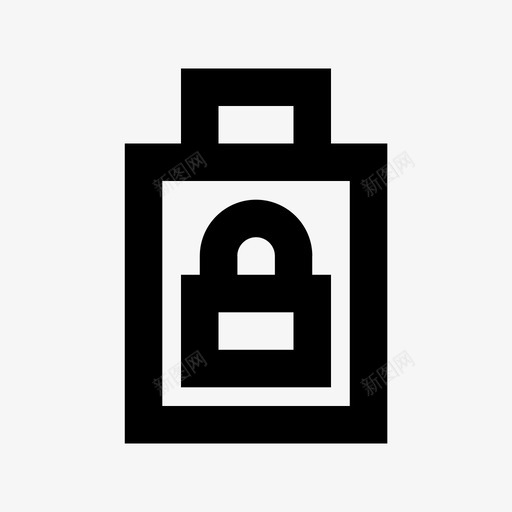 锁犯罪和安全材料线图标svg_新图网 https://ixintu.com 犯罪和安全材料线图标 锁