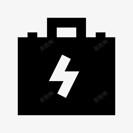 汽车电池能源和动力材料线图标svg_新图网 https://ixintu.com 汽车电池 能源和动力材料线图标
