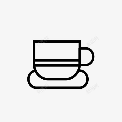 茶杯厨房用具图像图标svg_新图网 https://ixintu.com 厨房用具 咖啡 图像 容器 小熊 茶杯 饮料