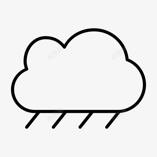 雨云气候雨滴图标svg_新图网 https://ixintu.com 天气 天气稀薄 气候 水循环 潮湿 雨云 雨滴 风暴
