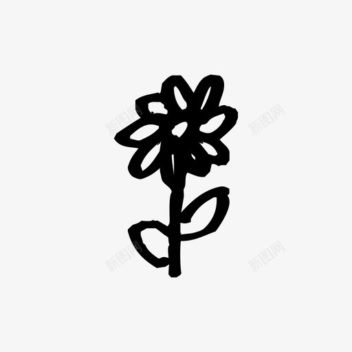 花1美丽图标svg_新图网 https://ixintu.com 1 儿童动画图标 开花 成长 植物 美丽 花