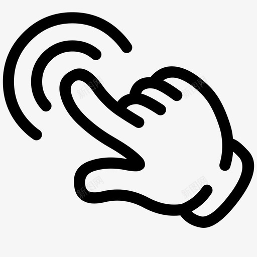 双击爱拍触摸两次图标svg_新图网 https://ixintu.com 再次点击 双击 手 手势 手套 爱拍 触摸两次 重新点击