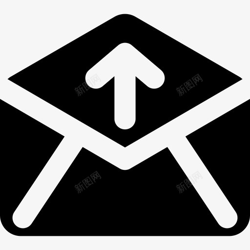 打开信封背面有向上箭头接口通用图标svg_新图网 https://ixintu.com 打开信封背面有向上箭头 接口 通用