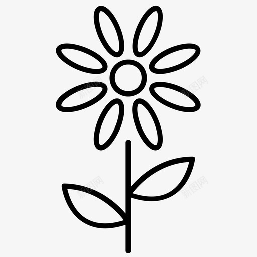 花五彩缤纷雏菊图标svg_新图网 https://ixintu.com 五彩缤纷 春天 植物 气味 自然 花 雏菊