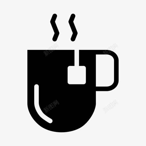 茶袋中国图标svg_新图网 https://ixintu.com 中国 叶子 含糖 杯子 热的 立顿 茶 蒸汽 袋 饮料和饮料雕文
