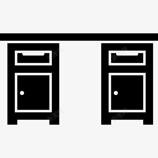 带抽屉的车库桌子工具和用具家居用品图标svg_新图网 https://ixintu.com 家居用品 工具和用具 带抽屉的车库桌子