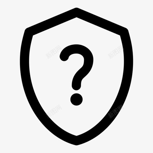 未知盾震颤悸动图标svg_新图网 https://ixintu.com 互联网 在线粗体 安全标记 悸动 最新技术 未知盾 病毒通知 盾徽 问号 防御 震颤