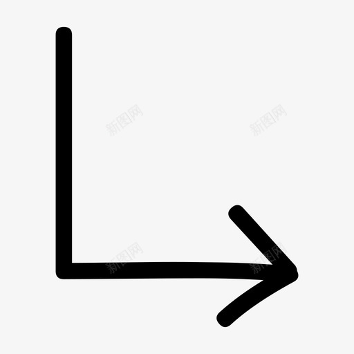 箭头草图右图标svg_新图网 https://ixintu.com 右 手绘 手绘箭头 指示器 指针 方向 直线 箭头 草图