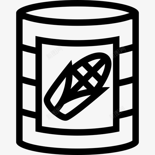 玉米罐头食品饮料概要2图标svg_新图网 https://ixintu.com 玉米罐头 食品饮料概要2