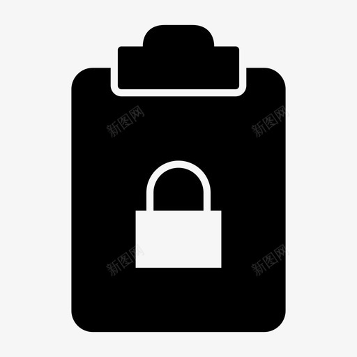 剪贴板锁任务板挂锁图标svg_新图网 https://ixintu.com 任务板 剪贴板锁 办公外设 办公文具 挂锁 擦伤 爆发 纹章 记事本 设备 跳动 震颤