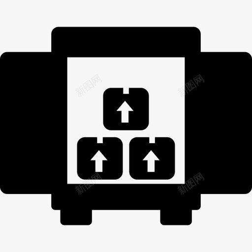 从后视图看运输物流配送卡车箱内的运输箱图标svg_新图网 https://ixintu.com 从后视图看 物流配送卡车箱内的运输箱 运输