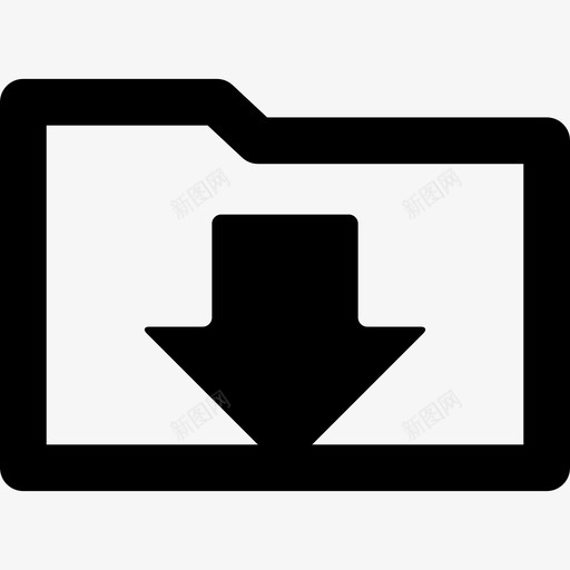 文件夹轮廓内有向下箭头箭头图标svg_新图网 https://ixintu.com businesspack 内有向下箭头 文件夹轮廓 箭头