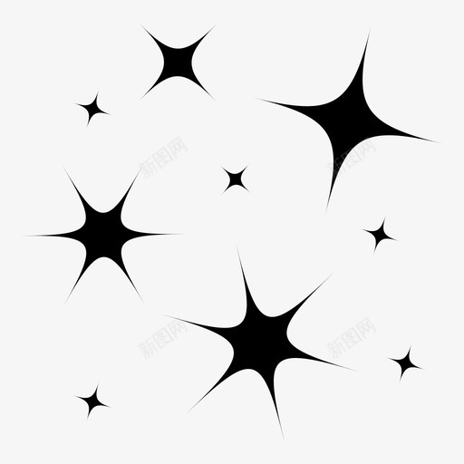 星星闪烁闪耀图标svg_新图网 https://ixintu.com 像钻石 夜空 明亮 星星 闪亮 闪烁 闪耀 闪闪发光