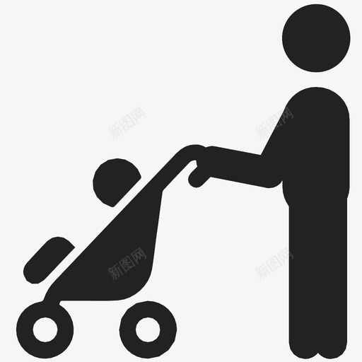 婴儿车展示品父母图标svg_新图网 https://ixintu.com 儿童 婴儿 婴儿车 展示品 材料 父母 物品