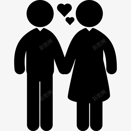 一对恋爱中的男人人图标svg_新图网 https://ixintu.com 一对恋爱中的男人 人
