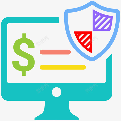 金融安全保护个人图标svg_新图网 https://ixintu.com 个人 保护 咨询 投资 数据 股票市场 金融安全 银行 顾问