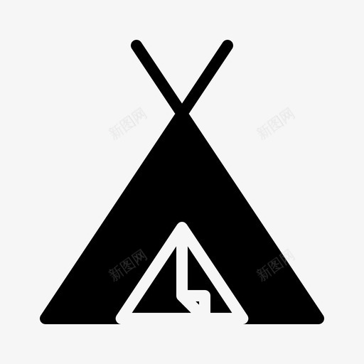 露营户外度假帐篷睡觉图标svg_新图网 https://ixintu.com 假日 帐篷睡觉 户外度假 活动 爱好 篝火 自由时间 行动 钓鱼旅行 露营 露营地