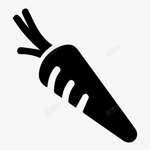 胡萝卜美食偶像图标svg_新图网 https://ixintu.com 美食偶像 胡萝卜