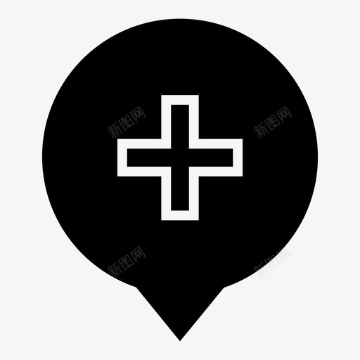 医院治疗pin图标svg_新图网 https://ixintu.com pin wsd地图标记 医院 平衡 急救 患者 所有 标记 治疗 添加 紧急情况