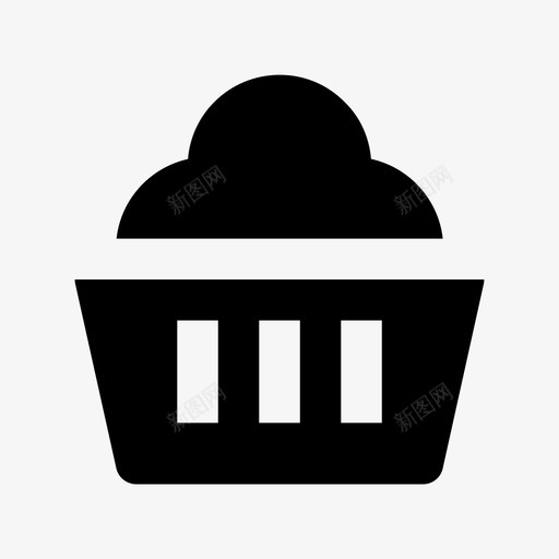 纸杯蛋糕厨具材质图标svg_新图网 https://ixintu.com 厨具材质图标 纸杯蛋糕