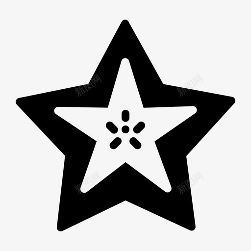 星果黄色水果热带水果图标svg_新图网 https://ixintu.com 切片 半 星形 星果 柑橘类水果 热带水果 蔬菜和水果字形 酸水果 黄色水果