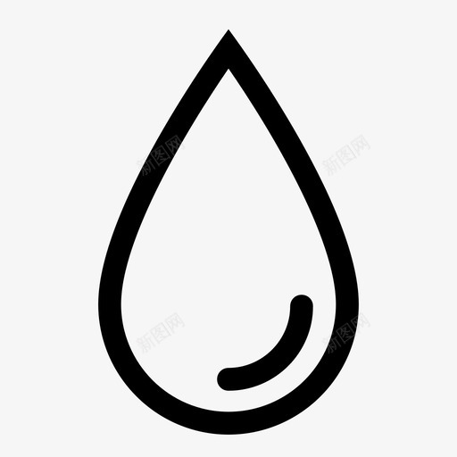 水滴水雨滴图标svg_新图网 https://ixintu.com 水 水滴 液体 滴落 潮湿 血滴 雨滴