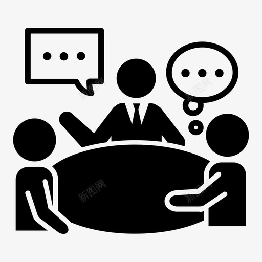 商务会议商务会议图标svg_新图网 https://ixintu.com 会议 商务 商务会议 理事会 讨论 论坛