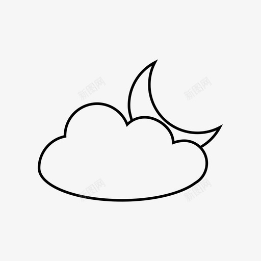 多云的夜晚地震潮汐图标svg_新图网 https://ixintu.com 云月 地震 多云的夜晚 天气 最新技术 月亮 波峰 潮汐 跳动 预报