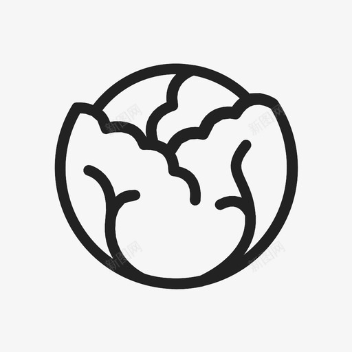 卷心菜1生菜图标svg_新图网 https://ixintu.com 1 卷心菜 生菜 素食 蔬菜