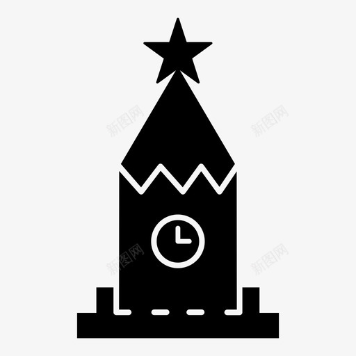 克里姆林宫建筑政府图标svg_新图网 https://ixintu.com 俄罗斯 俄罗斯偶像 克里姆林宫 列宁 地标 塔楼 建筑 政府 莫斯科