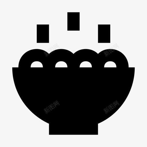 热汤汤碗面条图标svg_新图网 https://ixintu.com 中餐 亚洲 汤碗 热汤 调味料 辛辣 面条 食品和饮料材料设计图标 饭菜