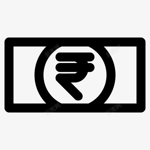 卢比账单购买图标svg_新图网 https://ixintu.com 付款 卢比 现金 美元 著名图标粗体 账单 货币 购买