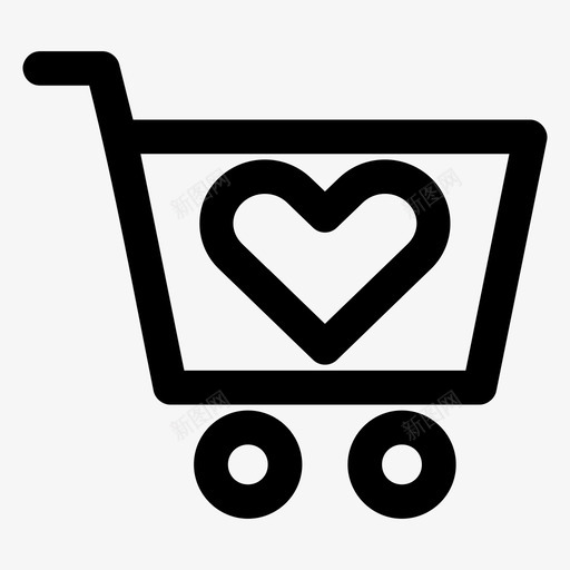 喜欢购物车网购网店图标svg_新图网 https://ixintu.com 喜欢购物车 网店 网购 购物者